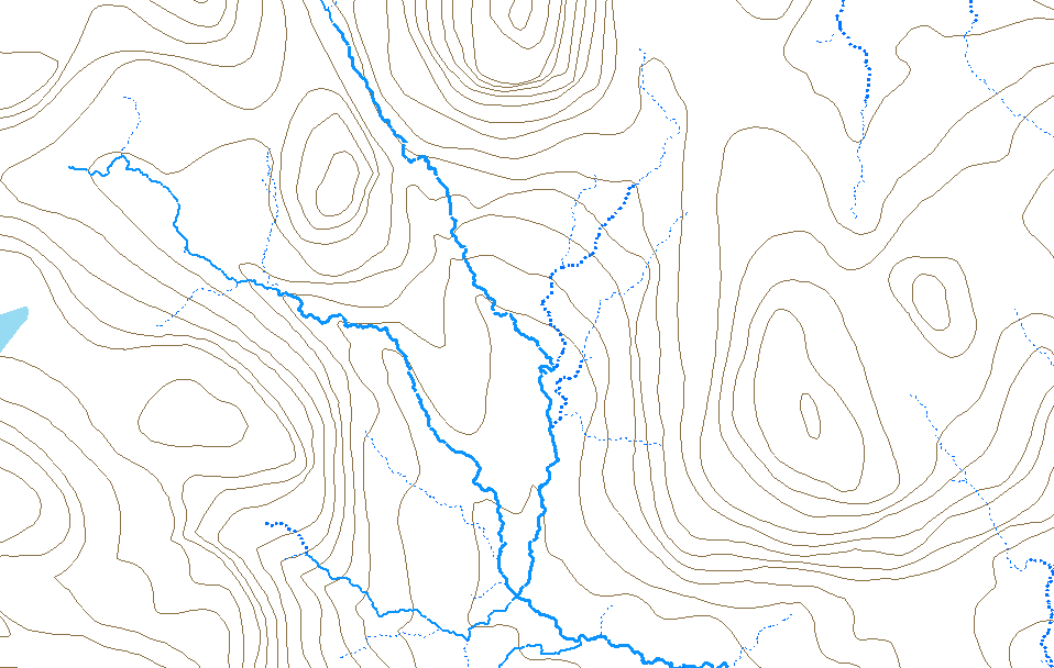 Réseau hydrographique réalisé à partir d'un MNT provenant du LiDAR